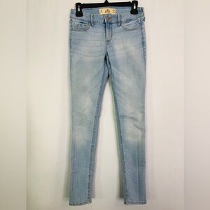 Hollister California Super Skinny Light Blue Washed Jean Size 1R